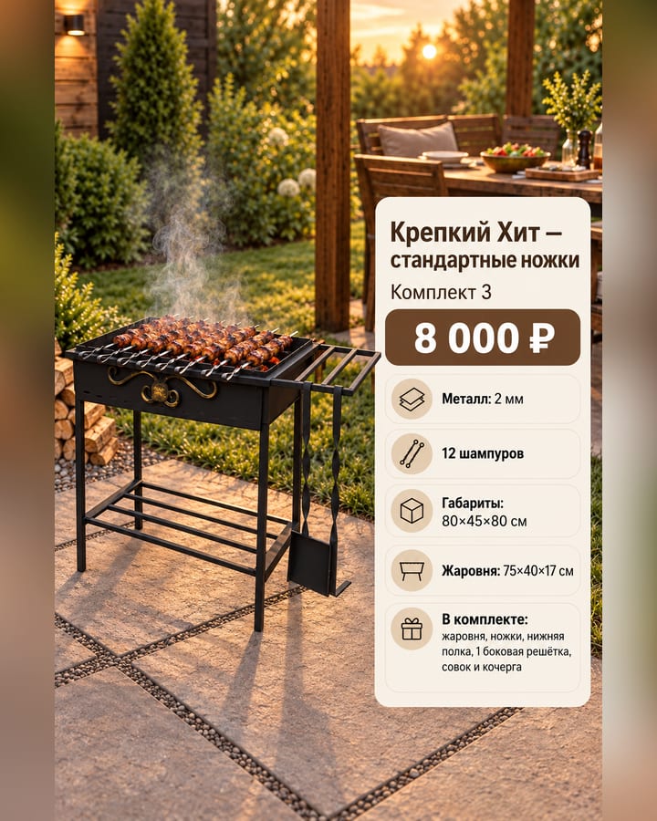 Крепкий Хит на стандартных ножках — Комплект 3