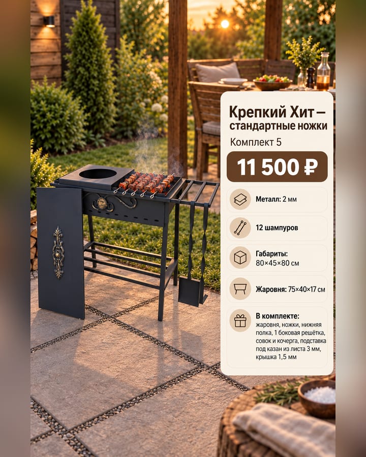 Крепкий Хит на стандартных ножках — Комплект 5