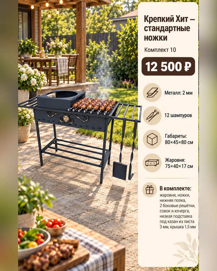 Крепкий Хит на стандартных ножках — Комплект 10