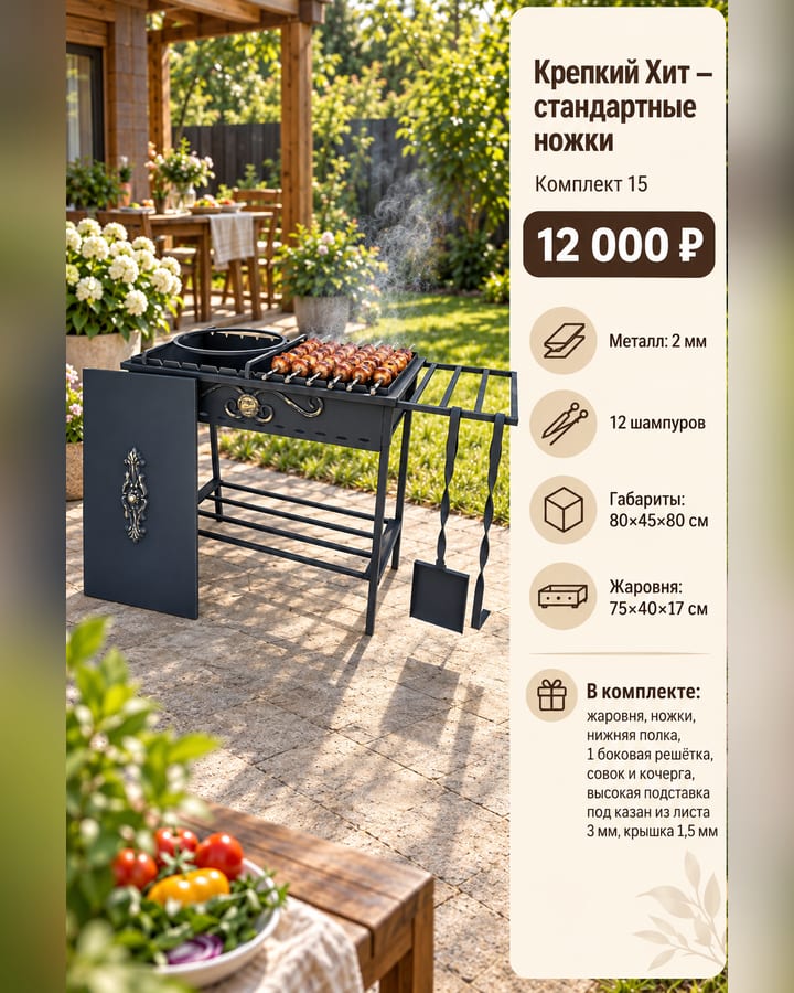 Крепкий Хит на стандартных ножках — Комплект 15