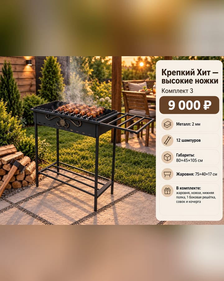 Крепкий Хит на высоких ножках — Комплект 3