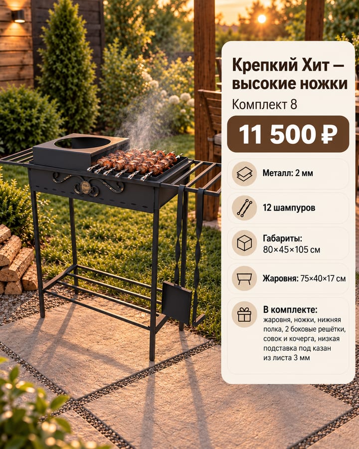 Крепкий Хит на высоких ножках — Комплект 8