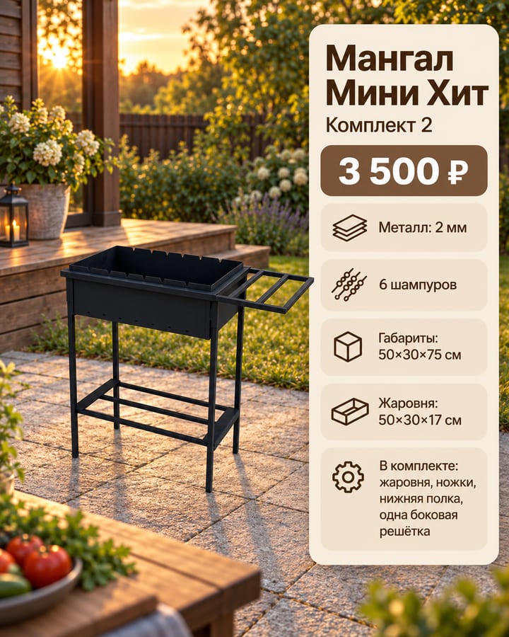 Мангал Мини Хит — Комплект 2