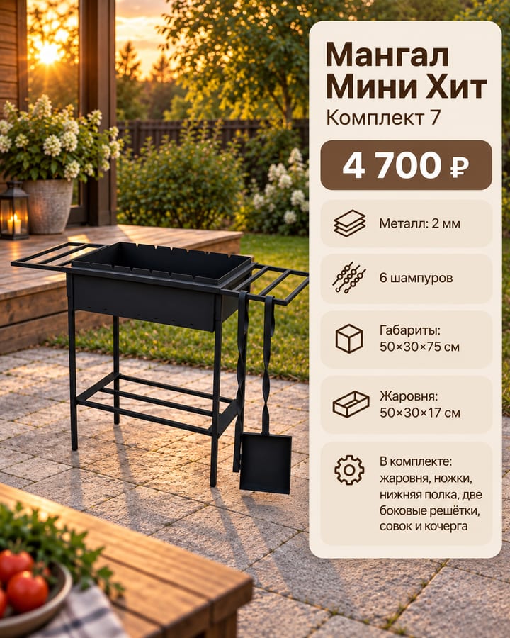 Мангал Мини Хит — Комплект 7
