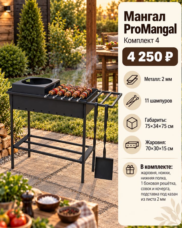 Мангал ProMangal — Комплект 4