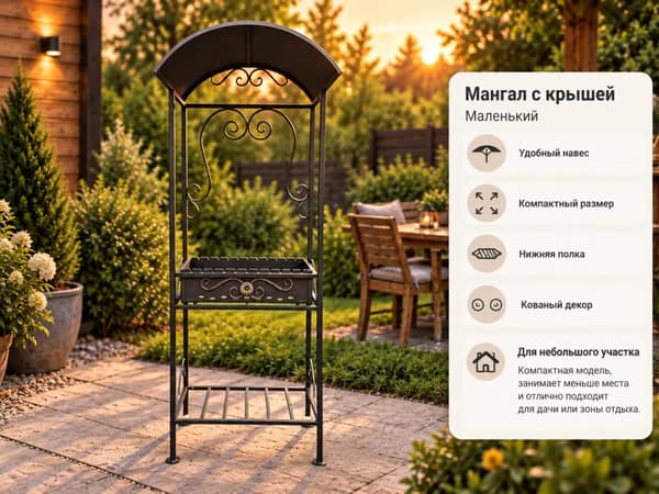 Мангал со съёмной крышей
